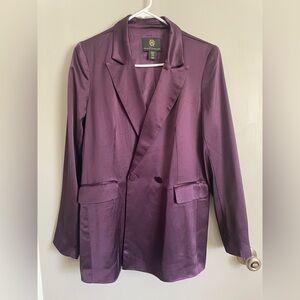 House of Harlow 1960 Purple Satin Blazer Size M
